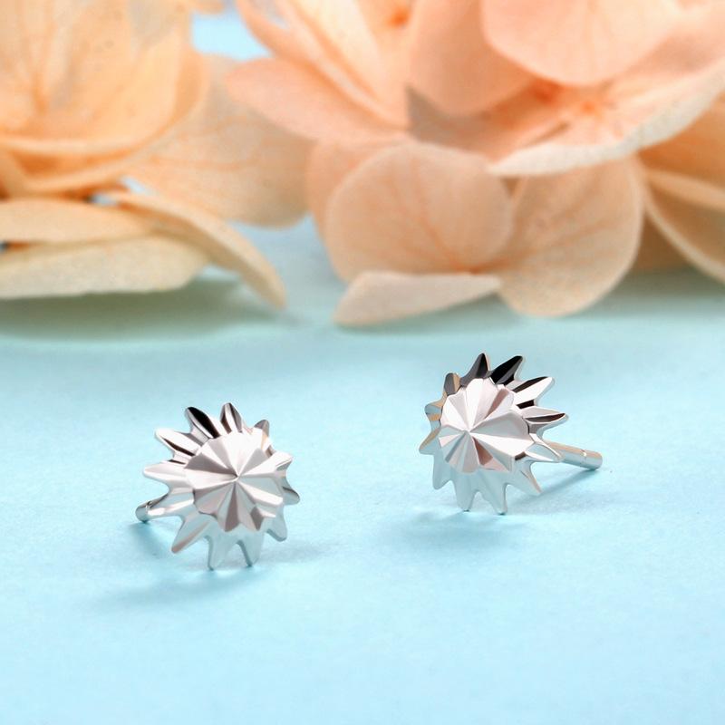 Jewelry Simple Car Flower Stud Earrings Creative Fashion Silver Needle Niche Korean Style Earbone Stud Female Ins