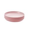 Pack of 4 Plastic Food Plate Dinner Dish Restaurant Kitchen Tableware Washable Indoor Outdoor Camping Travel Dinnerware
