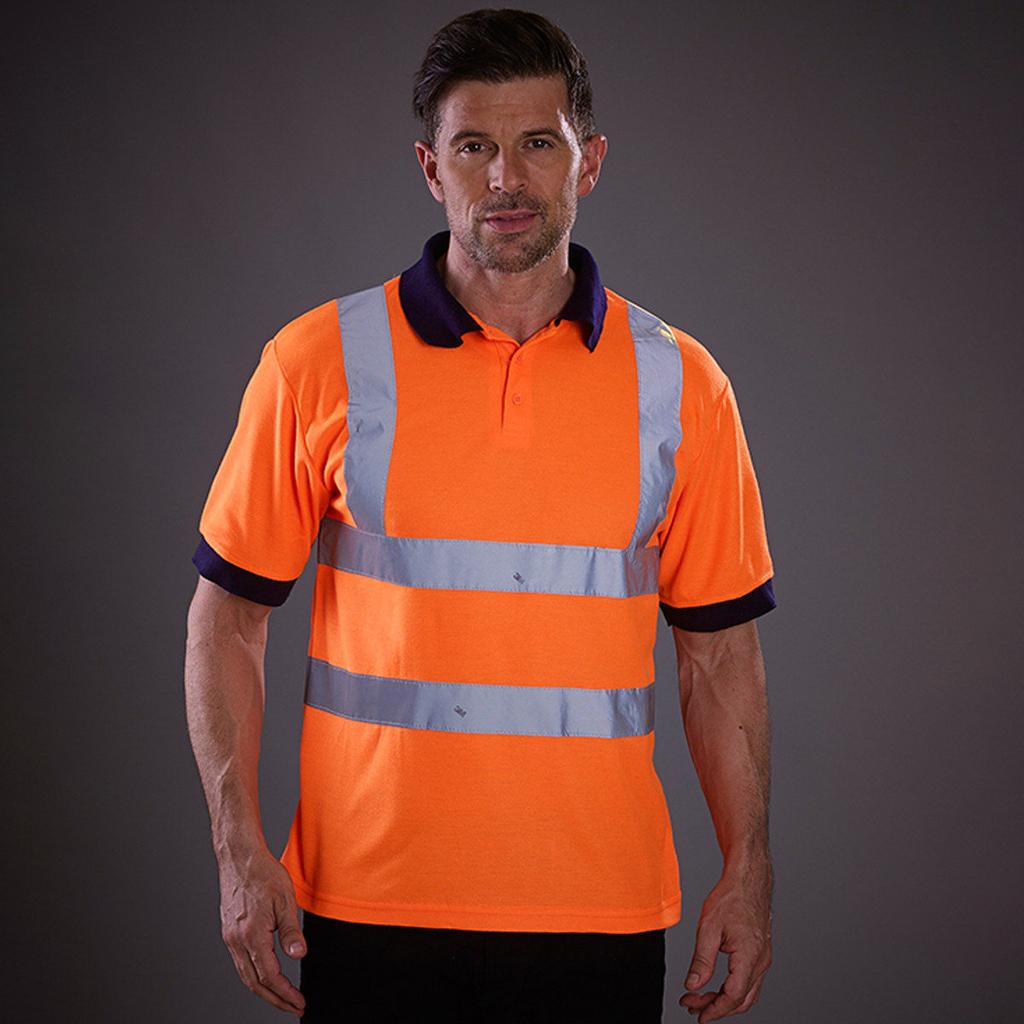 Yoko Warnschutz-Kurzarm-Poloshirt/Herren-Arbeitskleidung (2er-Pack)