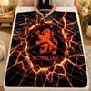 Flannel BlanketNetherlands Football Warm Soft Throw Blanket for Indoor Sofa Bed Living Room Use