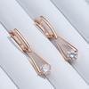Simple Kienl Shiny Zircon Natural Drop Earring For Women Luxury Rose Gold Color Long Earring High Quality Daily Jewelry