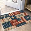 1pc American Vintage Patriotic Non-Slip Suitable for Home & Outdoor, Machine Washable Easy-Clean Mat with Suitable for Entryway, Bedroom, Balcony Deco