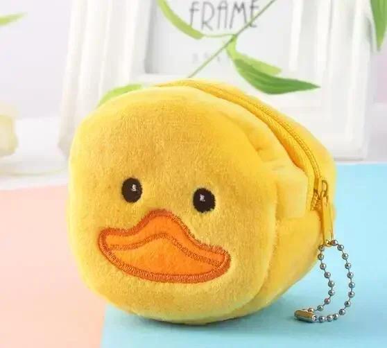 Cartoon Cute Animal Fish Chick Coin Purse Wallet Plush Coin Bag Key Earphone Coin Organizer Pouch Zipper Bag Kids Gifts