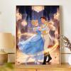 Disney Diamond Art Painting Kit 5D Cinderella Prince Charming Dance Diamond Painting Dot Art Kit Home Wall Decor