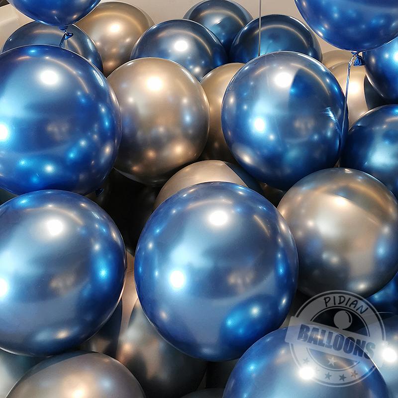 Metal 5-12Inch Chrome Balloon Birthday Party Wedding Decoration Globos Silver Gold Red Blue Purple Metallic Balloons Supplie