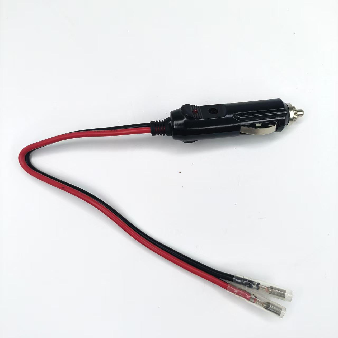 

Cigarette Lighter Plug Extension Cable with Bullet Terminal and Customizable Length