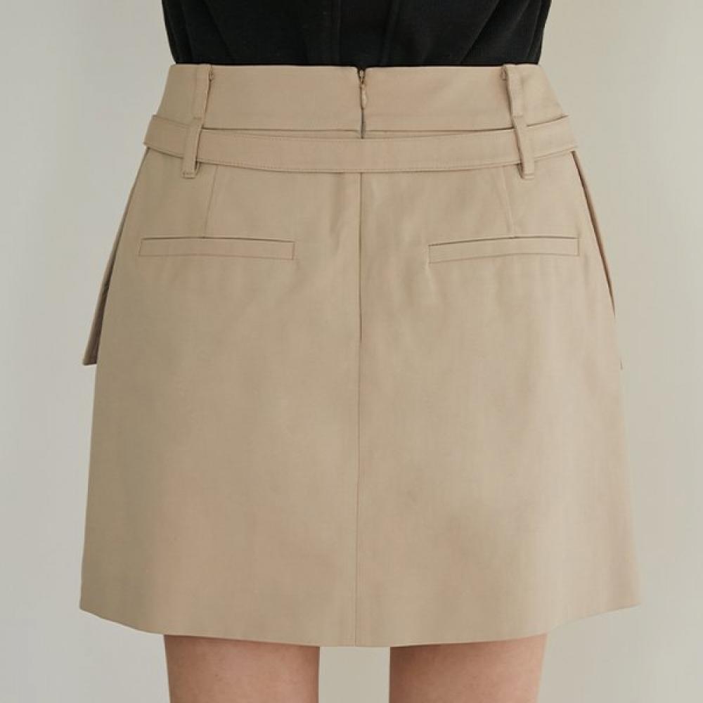 Egoist Pleats Out Pocket Belted Skirt Er2ws362