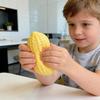 Großes weiches Erdnuss-Quetschspielzeug mit Deckel, langsam aufsteigend, TPR-Stressabbauer, realistisch geformtes Lebensmittel-Fidget für Kinder und Erwachsene, süße Schreibtischdekoration, Angstlinderung