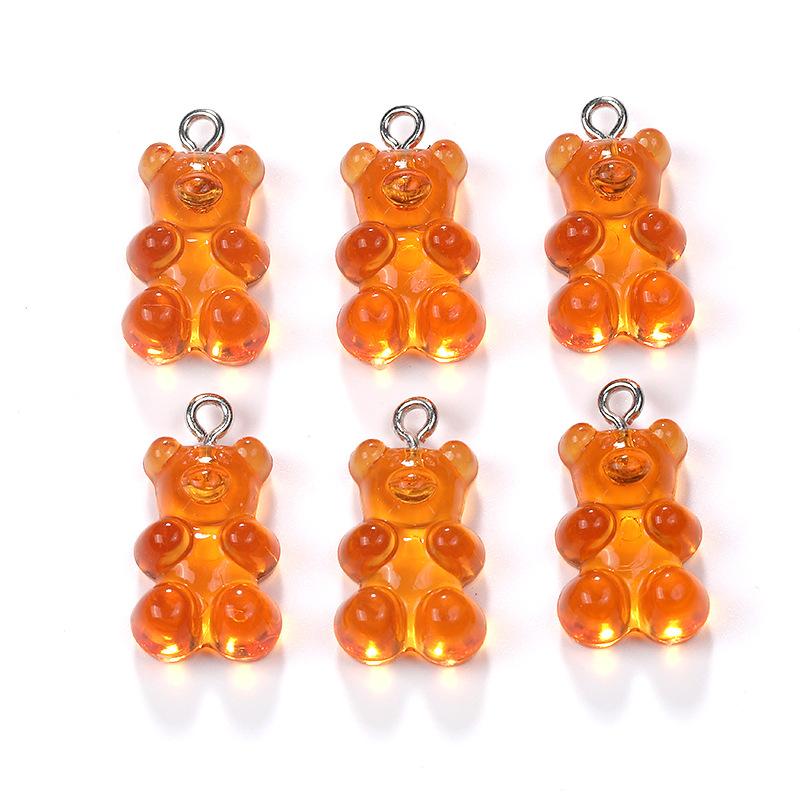 Candy Color Resin Bear Charms for DIY Jewelry, Bracelet & Keychain Making