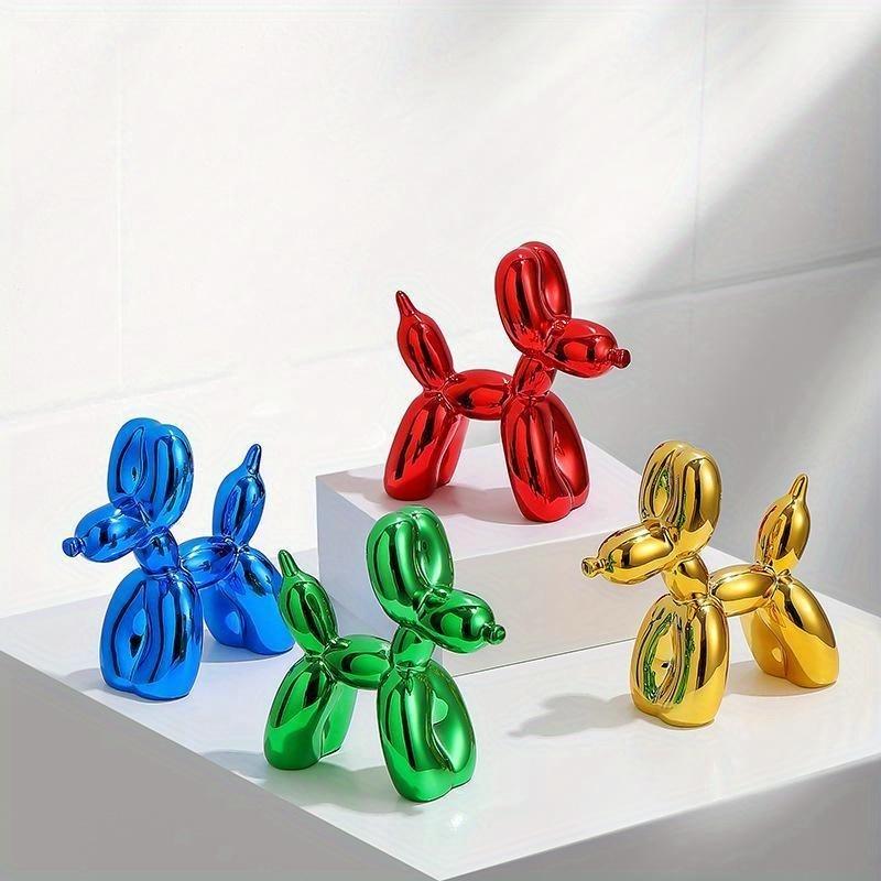 Nordic Mini Balloon Dog Small Ornaments Resin Living Room Desktop for Office Study Children's Room Home Decorations