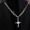 Equator Cross Necklace Men's Tide Hip Hop Premium Tide Brand Versatile Pendant Niche Design Accessories