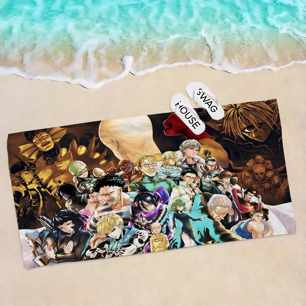 Anime One Punch Man Microfiber Beach Towel Absorbent Quick Dry Soft Yoga Swimming Resort Mountain Climbing Towel