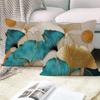Gold Green Printed Pillowcase Car Sofa Home Decor Modern  Ginkgo Leaf  Decorative Cushion Cover