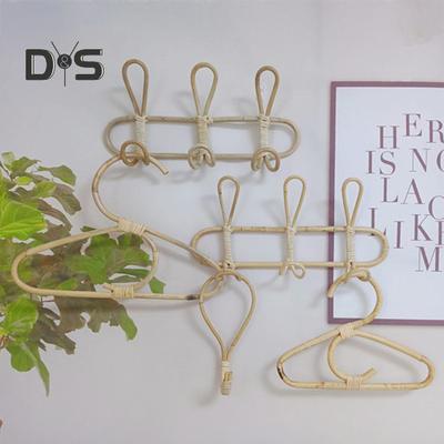 Rattan Wall Hooks Clothes Hanger Strong Load-bearing Easy Installation Clothes Hat Hanging Hooks Wardrobe Decor