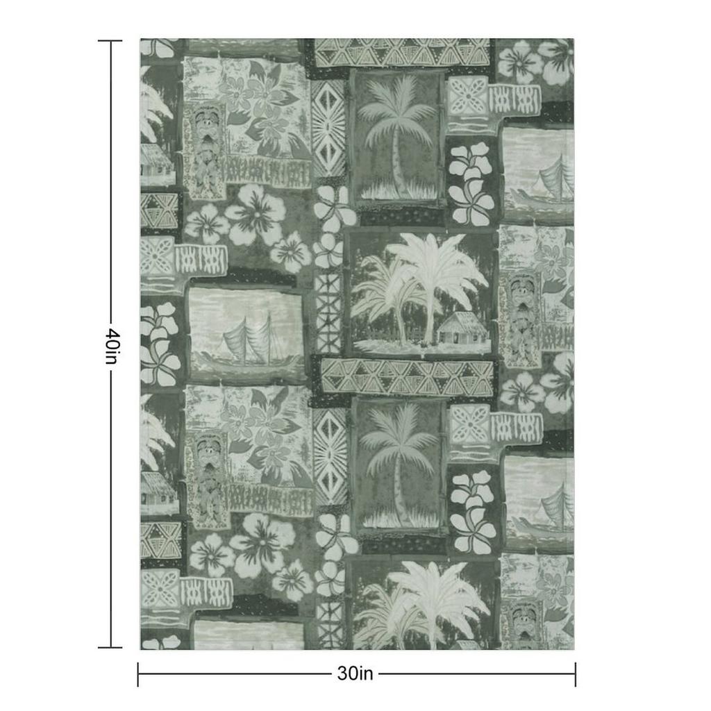 Kona Coast Retro Aloha Shirt Print Throw Blanket Thermals For Travel sofa bed Weighted Winter beds Blankets
