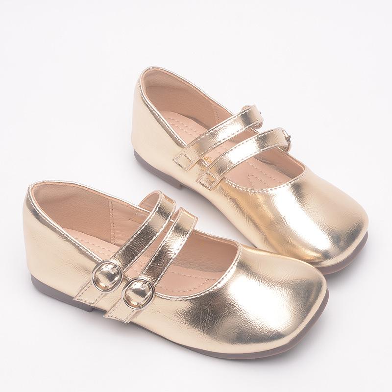 

Children s leather shoes, new spring and autumn models, children s princess shoes, soft-soled shoes for little girls, baby single shoes gold Chelsea 25Code/16.5cm золотой