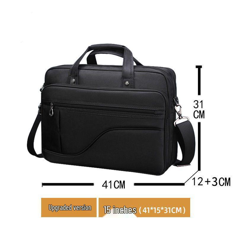 Men's Oxford Cloth Laptop Briefcase: Large Capacity Shoulder & Crossbody Business Bag