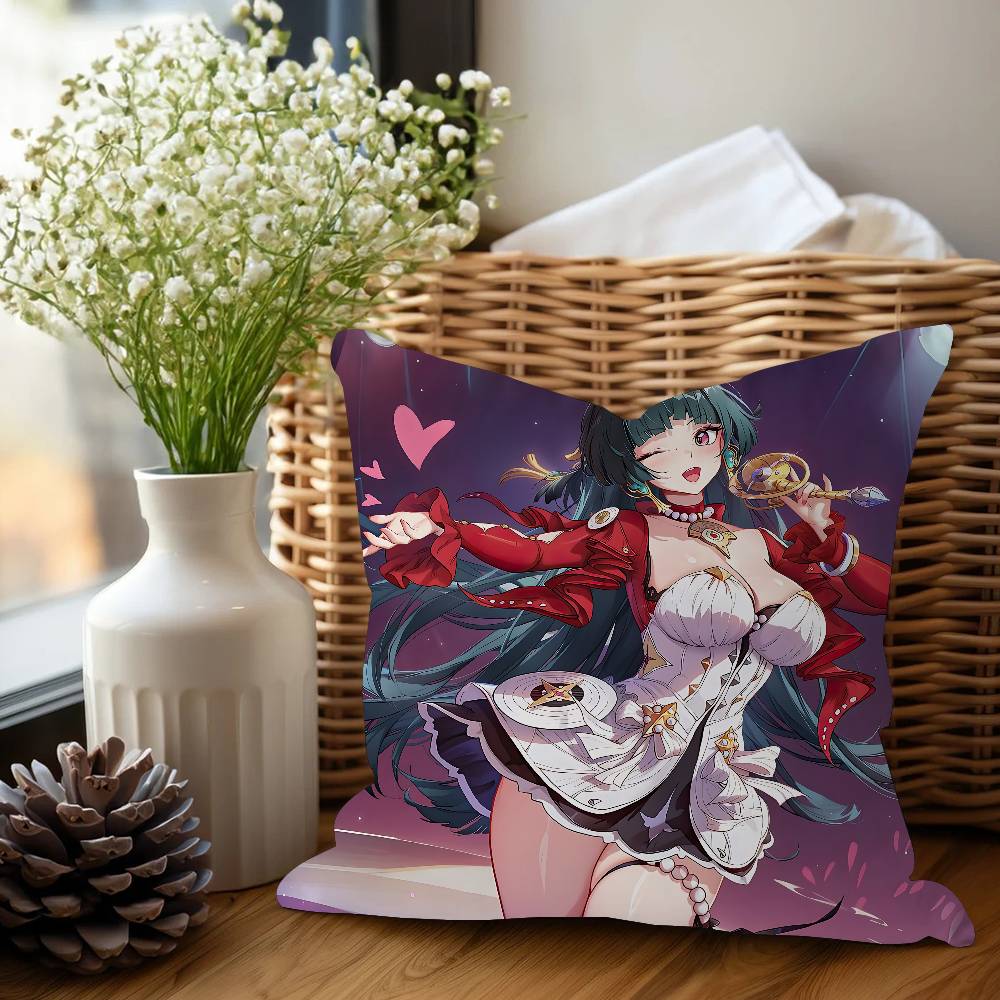 

Astra Yao Zzz Animatio 45*45cm Cushion Cover Pillow Cover Decor Pillowcase Home Pillowcase For Couch Pillow 12x12Inch