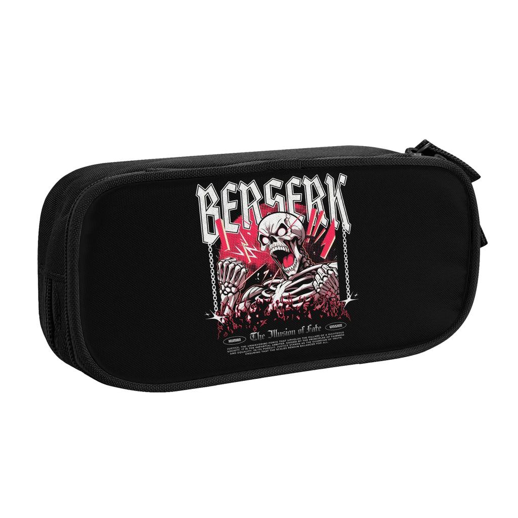 Berserk Japan Anime Federmäppchen für Mädchen Jungen Große Aufbewahrung Manga Stiftebeutel Box Schreibwaren