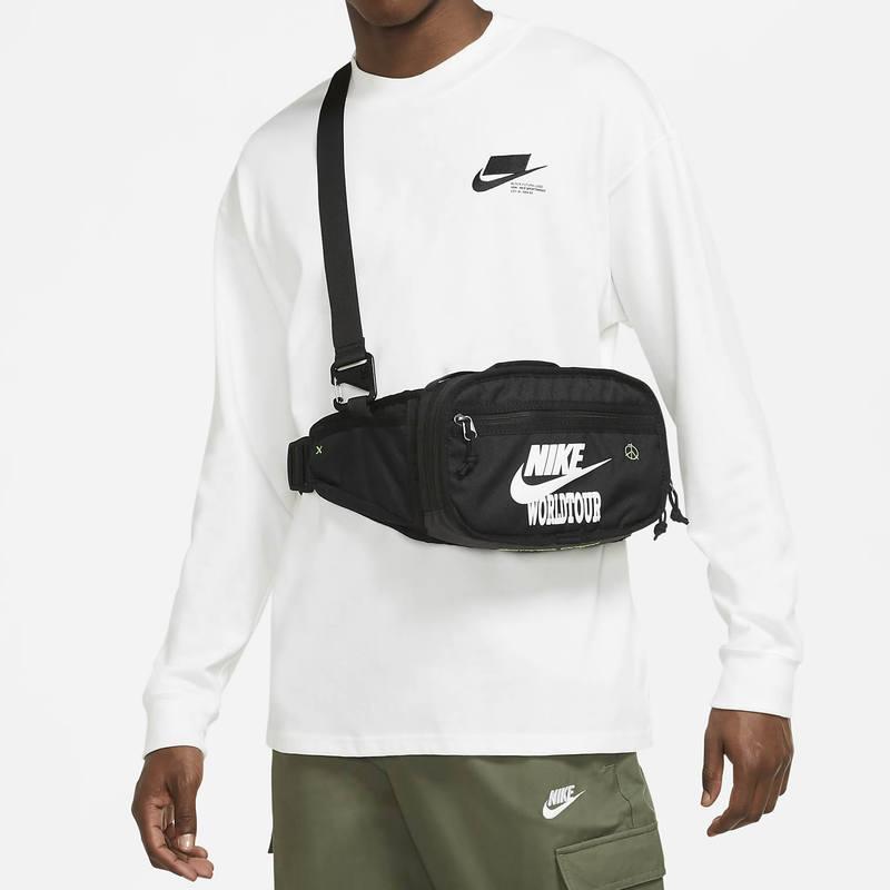 Nike Bolsas de Tecido Bolsa de Ombro Bolsa Transversal Regular Masculina Preta Casual DH3079-010