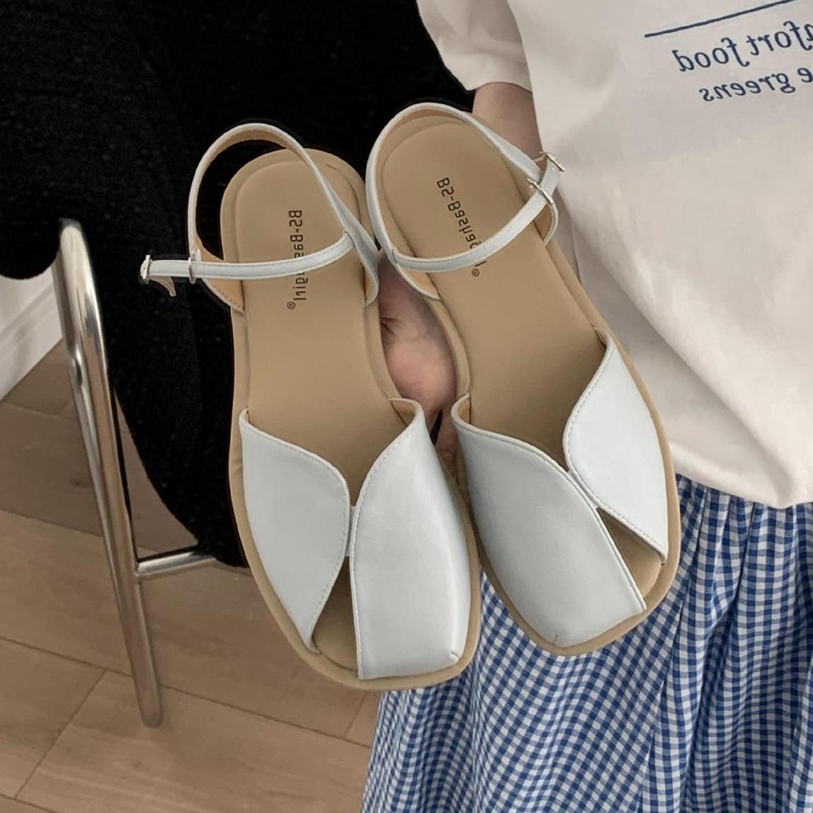 

Fashion IPPEUM Gladiator Sandals Women Flat Sandals 2025 New Summer Shoes Buckle Straps Sandalias De Mujer 225 небесно-голубой