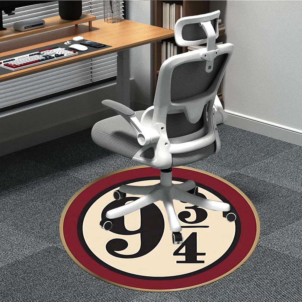 

1pc Platform Nine And Three-Quarters Harry Potter Office Round Area Rug, Indoor Mat Suitable For Office,Bedroom Living Room Home Decor, Room Deco,Car 80cm by 80cm
