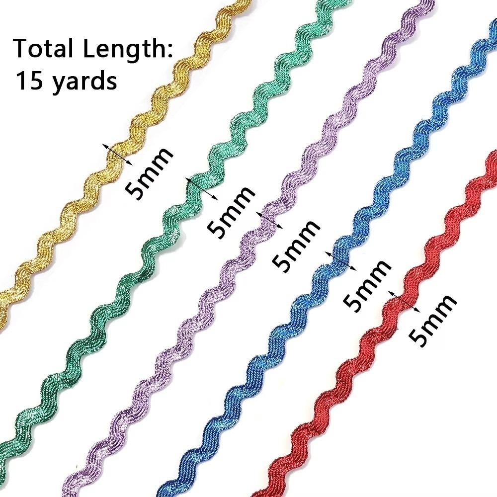 Multicolor Zig Zag Ribbons 5mm Grosgrain Lace Trim Ribbon For Wedding Party Christmas Decor
