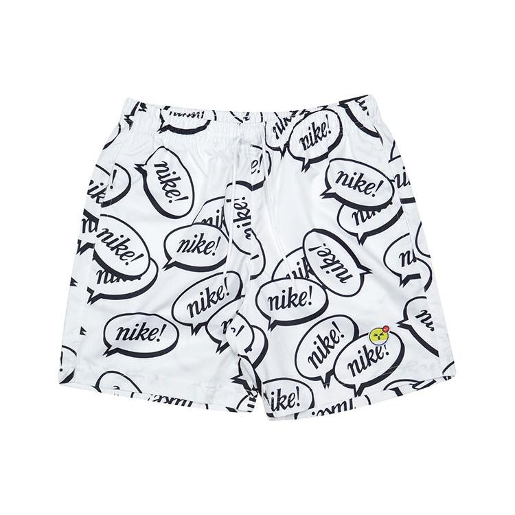 Nike As Men s Nike Sportswear Airmoji Short Sneeze Full Print Logo Sport TrainingShorts Men s White DA8785-100 XL