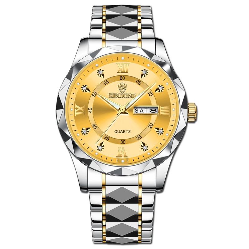 Binbang BINBOND men's watch luminous waterproof business quartz watch