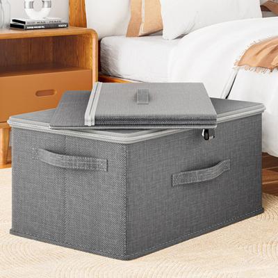 Organizer con serratura, contenitore per giocattoli con maniglia a cerniera, grande capacità, custodia per riporre giocattoli e vestiti, ampiamente utilizzata