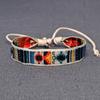 Strawberry Flower Embroidered Bracelet Bohemia Style Weave Rope Friendship Bracelets Handmade Charm Bangles Jewelry