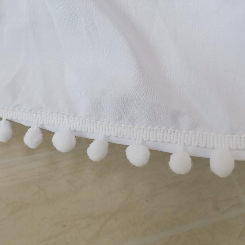 Jupe De Lit Enroulable Blanche - Hauteur 40 Cm - Pour Cache Sommier