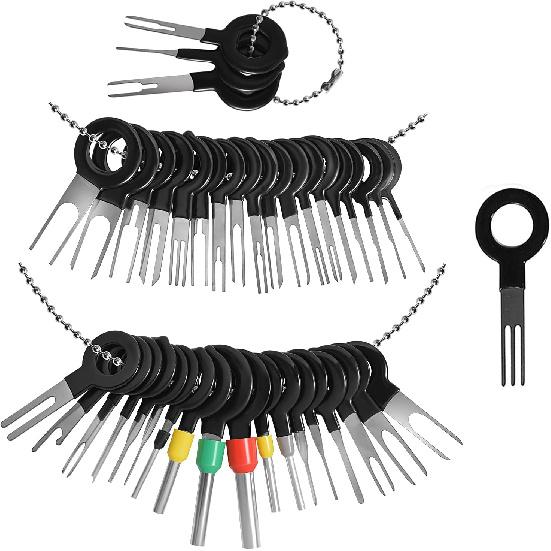 MENKEY Terminal Removal Tool Kit For Car, 39 Pieces Wire Connector Pin Release Key Extractor Tools Set For Most Connector Terminal