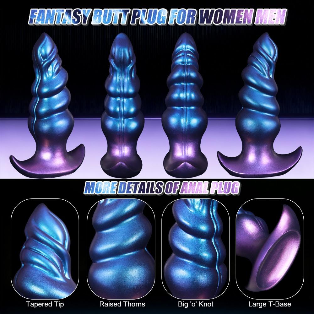 Anal Plug Silicone - Gradual Anal Trainer Kit for Men Women, Soft Butt Plug for Prostate Massage & G-Spot Stimulation, Adult Sex Toy