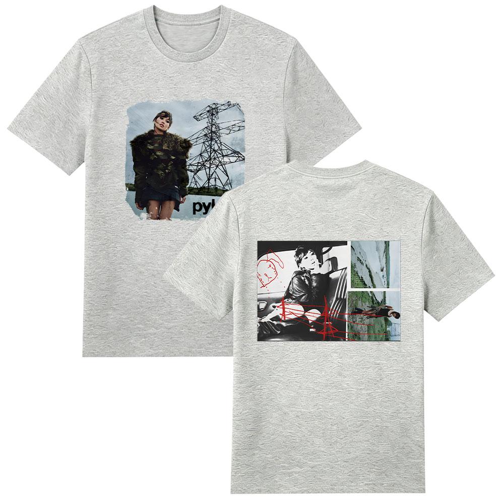 Camiseta de Algodón de Alta Calidad Verano Beabadoobee Pylon La Portada del Álbum Estampado de Dibujos Animados Camisetas Unisex Comodidad Cuello Redondo Manga Corta Tops
