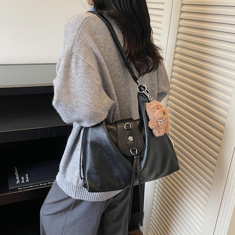 Tote bag women's large capacity 2025 new autumn and winter leisure shoulder messenger commuter bag multi-functional backpack backpack