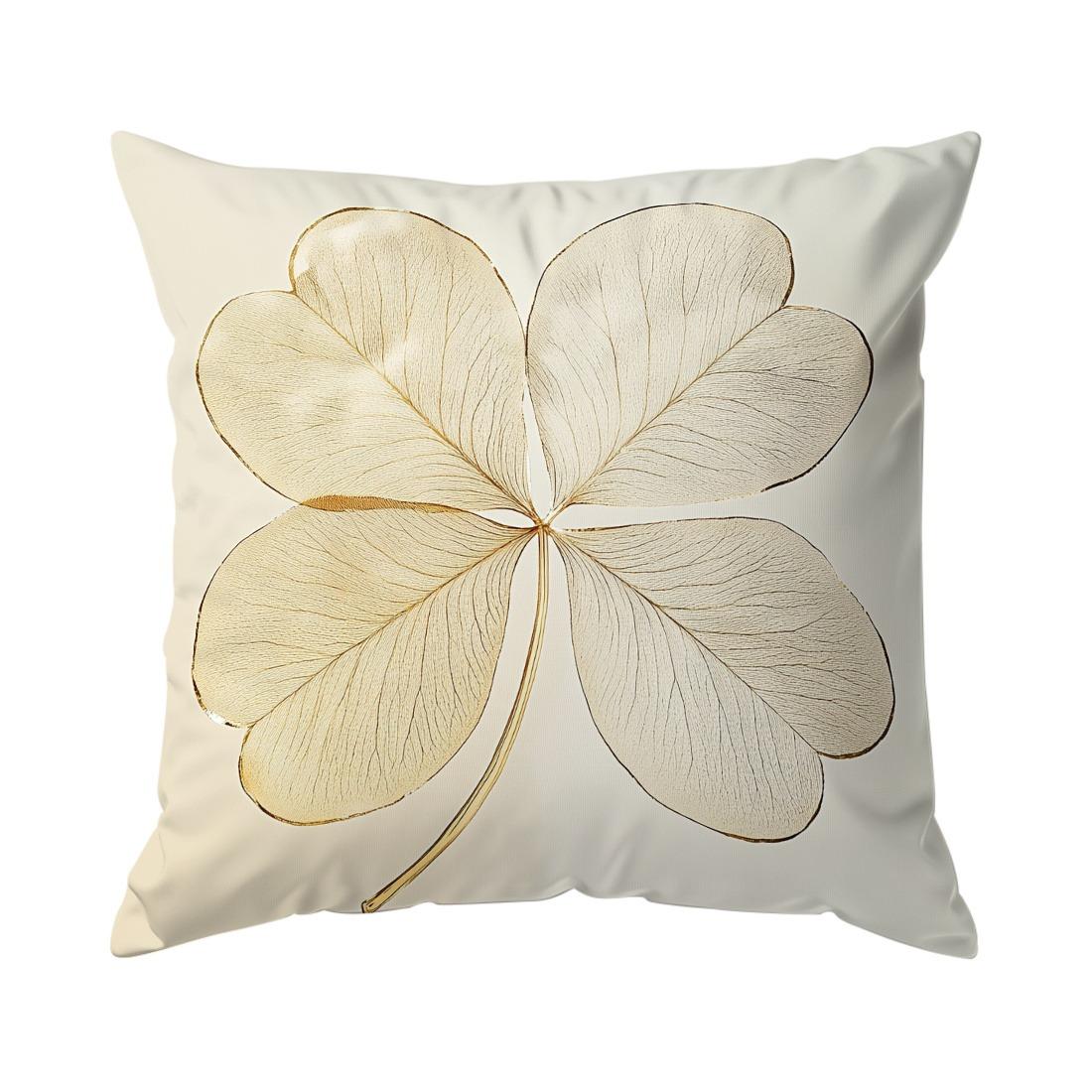 1 шт. Наволочка для декоративной подушки  Золотой лист  Односторонняя печать Наволочка для диванной подушки 40x40cm/16x16inch