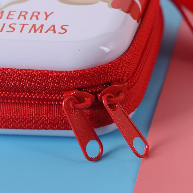 Portofel și cutie de depozitare pătrate din tablă de Crăciun