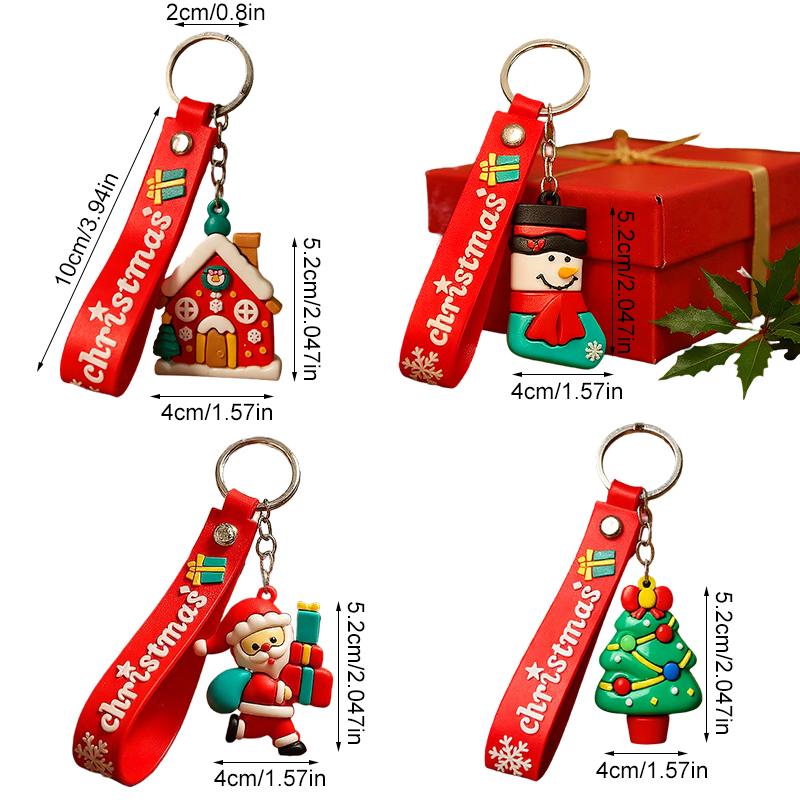 Christmas Accessories Cute Cartoon Design Office Gifts Keychains PR Gift Keyring Funny Various Styles