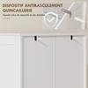 High Kitchen Sideboard, Acrylic Display Cabinet, 4 Doors, 10 Compartments, 60 x 40 x 162 cm, White