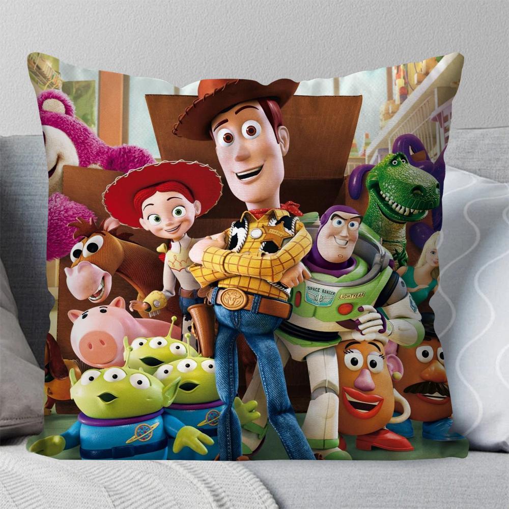 Animated Movie T-Toy S-Story Pillow Case Square Pillow Bedroom Sofa Leisure ComfortCushion Car Living Room Home Decoration 40X40