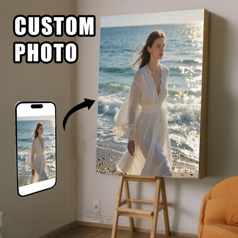 Customizable Unframed Canvas Poster,Personalized,Custom Your Photo,Share Your Favorite Memories Moments,Gift For Friends&Family,Wall Art,Home Decor