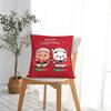 Bubu Dudu Xmas Holiday Square Pillow Covers Home Adorable Christmas Cushion Cover Funny Decor Pillow Cover 45*45