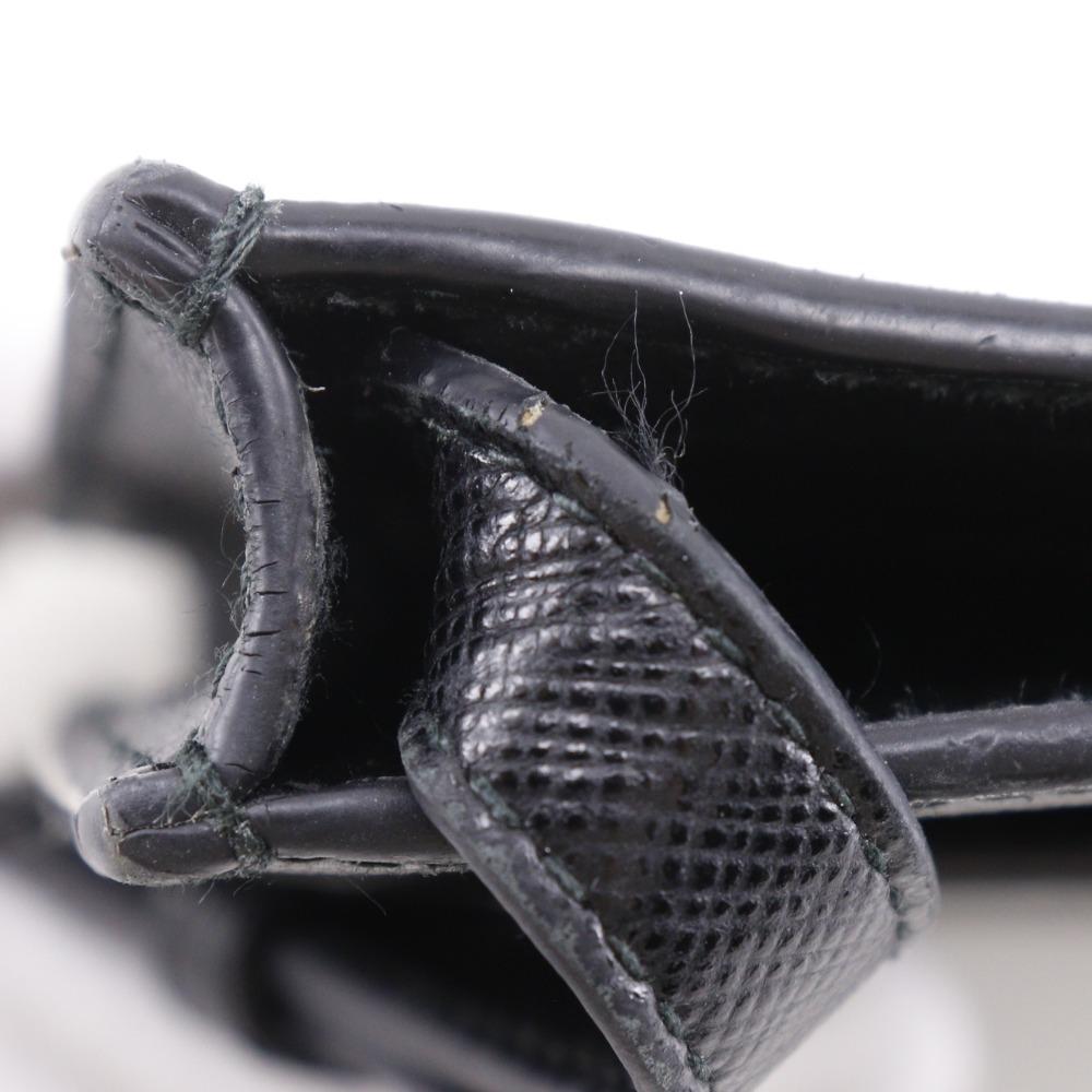 Prada Mini Shoulder Shoulder Bag Black Safiano Unisex Used