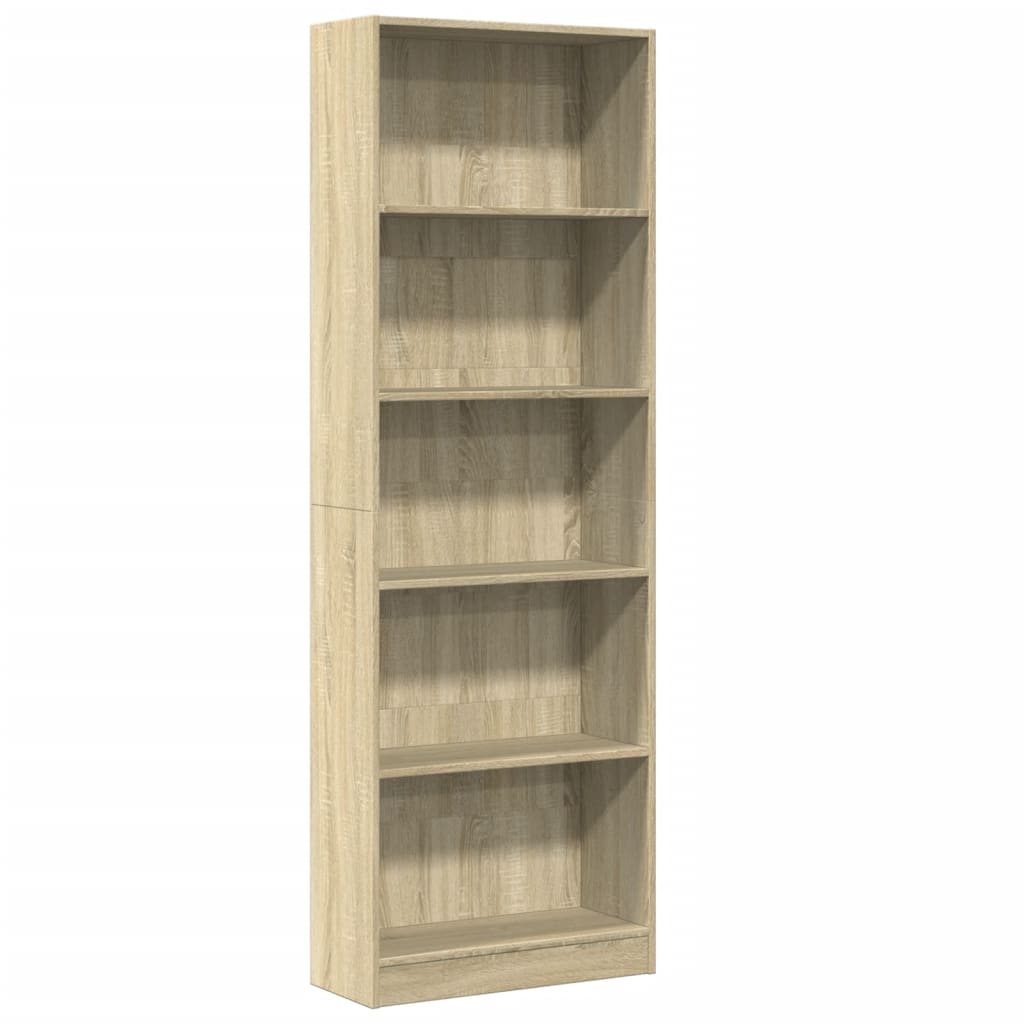 Vidaxl Regał, Dąb Sonoma, 60X24X176 Cm, Materiał Drewnopochodny