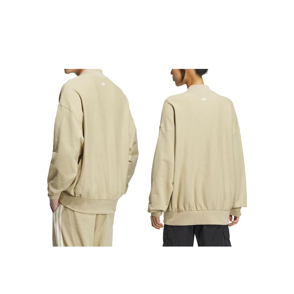 Adidas Originals X Notitle FW23 Solid Color Button-Open Collar Pullover Sport Sweater Unisex Tops Prairie-Brown IN1096