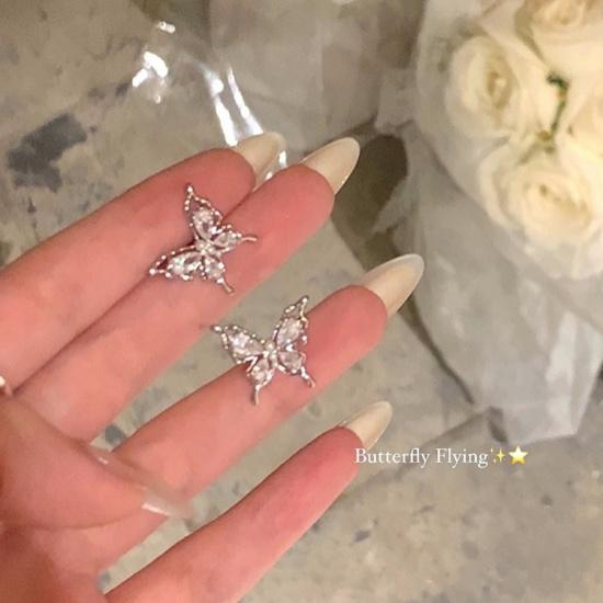 Exquisite Zircon Earrings for Women, Light Luxury, Versatile, Elegant, High-end Feel, Niche Design Style Earrings