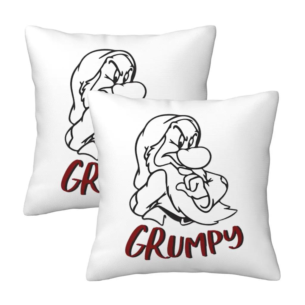 Grumpy Dwarf (5) 2 Pcs Square Pillowcase Pillow Cover Cushion Decor Comfort Throw Pillow For Home Sofa