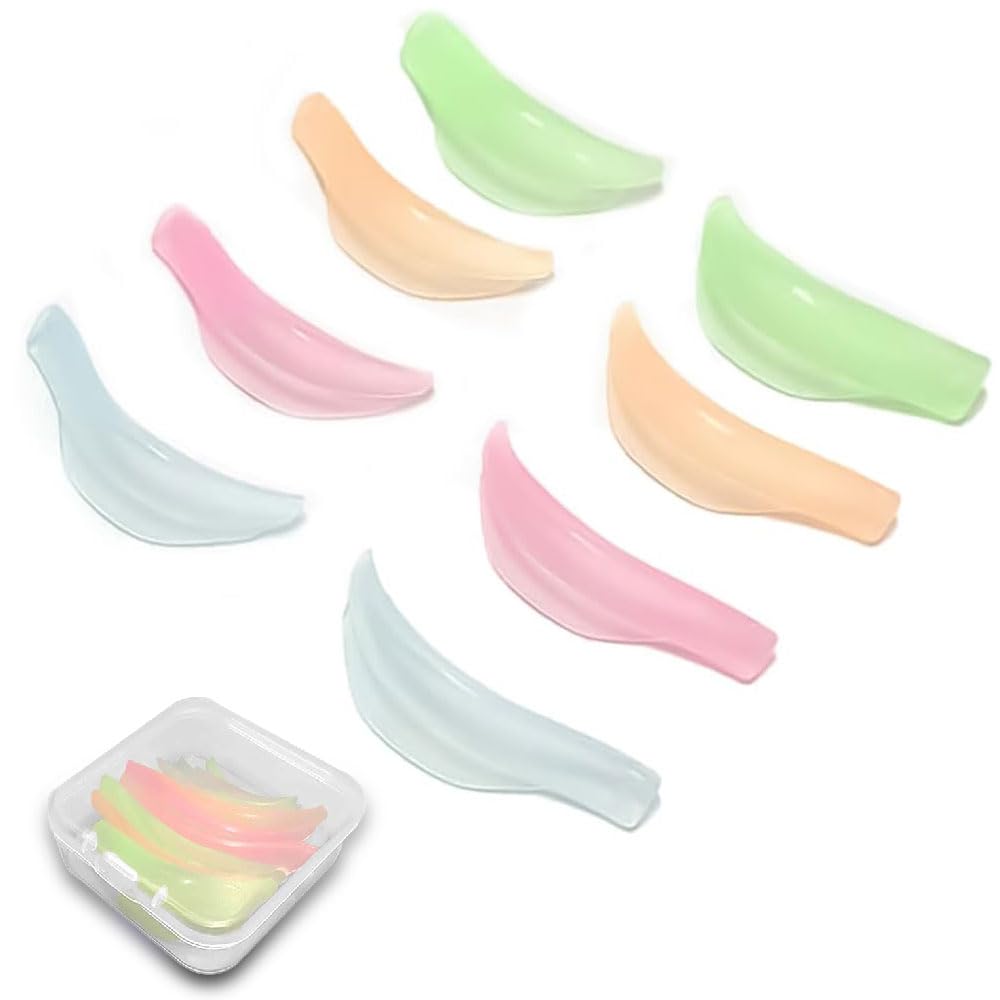 

Eyelash Perm Set of 4 Eyelash Lifting Silicone Perm Eyelash for Self Use Lot, Pads, Pads, Curler,