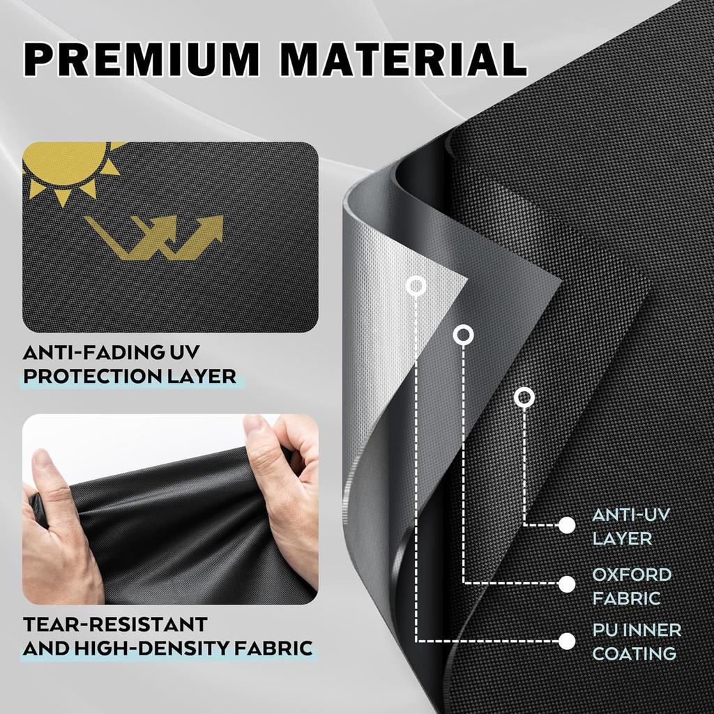 Pizza Oven Table Cover for BBQMall Pizza Oven Table Cart, Outdoor Grill Cart Cover for GRILL FORCE Pizza Oven Stand, Protective Cover for Pizza